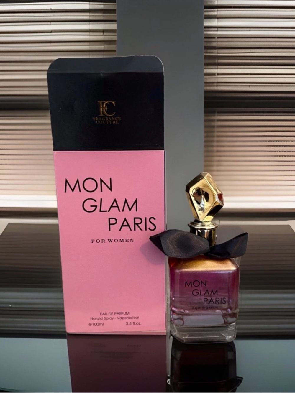 Mon Glam Paris Eau de Parfum for Women - Pink & Gold Bottle